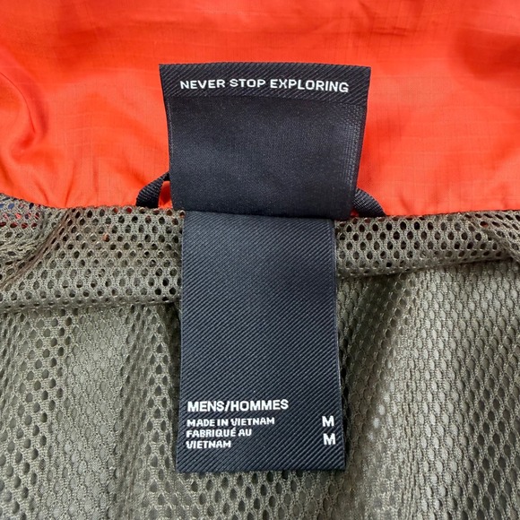 Gorpcore Colorblock Windbreaker North Face Full Zip Jacket Orange Navy TNF X M - Picture 9 of 12